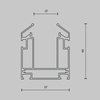 Профиль Maytoni Accessories for tracks exility TRA034MP-2S-1