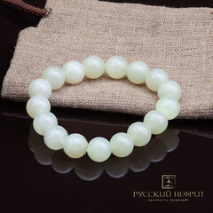 Браслет "Классика". Буромский нефрит. 12мм