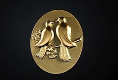 Силиконовый молд Камея № 31 Птички