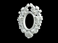 Силиконовый молд № 672 Рамка в венке