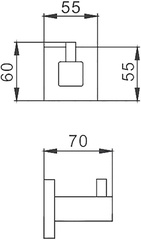 Крючок одинарный HAIBA HB8905-1 черный