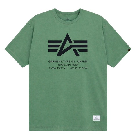 Футболка Alpha Industries Relaxed Coordinates Tee Moss (Зеленый)