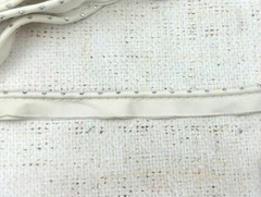 Кант сатиновый со стразами, ш. 1,5 см/кант 5 мм, св.бежевый