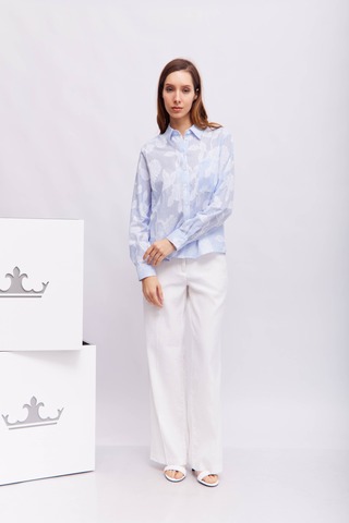 Cambio Брюки изо льна, хлопка и эластана