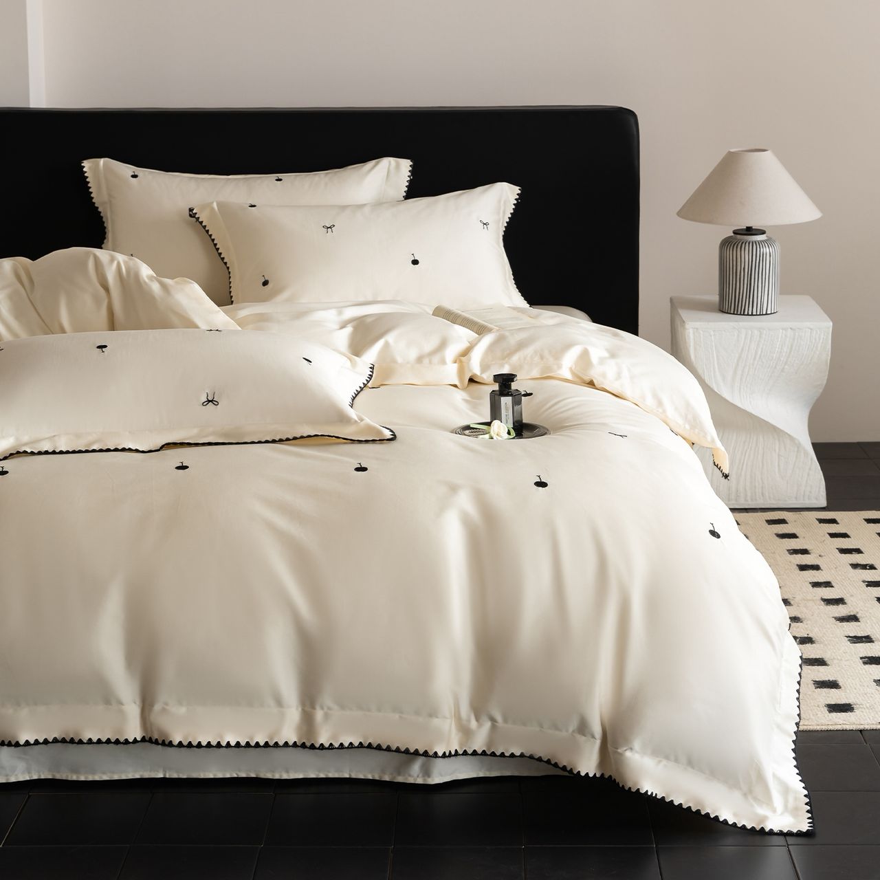 ZEPHYR HOME Двуспалка Египетский хлопок Айвори Бантик