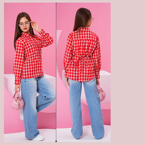 Рубашка хлопок д (9-14) 260410-S2120