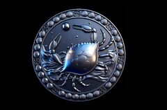 Силиконовый молд Знак зодиака Рак 3 см