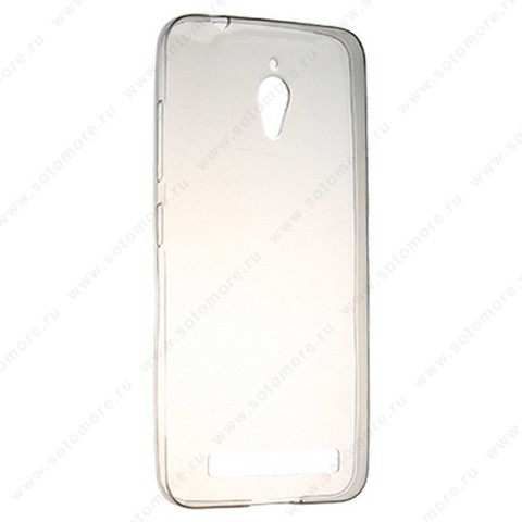 Накладка силиконовая ультра-тонкая для Asus ZenFone Go zc500tg черная (прозрачная)