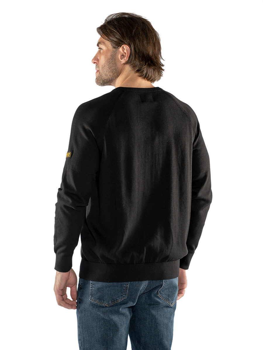 barbour international crew neck sweatshirt black