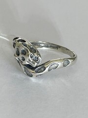 Леопард  (кольцо из серебра)