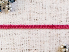 Тесьма Шанель плетеная, ш. 8 мм, фуксия