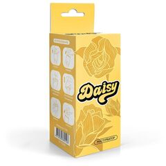 Белый нереалистичный мастурбатор в форме бутона цветка Daisy - 