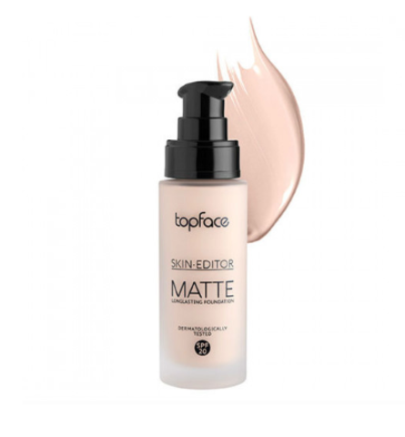 TopFace Тональная основа матовая Skin Editor Matte тон 01, фарфоровый- PT465 (32мл)