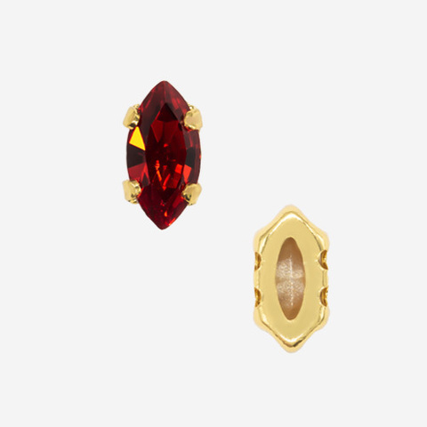 Кристалл Маркиз (Marquise Fancy Stone) в цапах, оттенок 