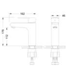 Смеситель для умывальника монолитный LEMARK POINT LM0306C