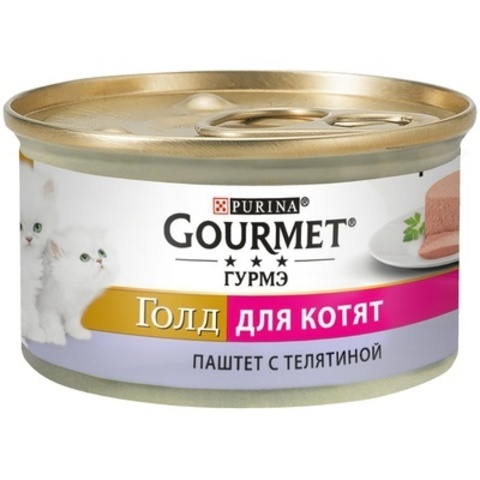 Gourmet Gold консервы для котят паштет телятина 85 г