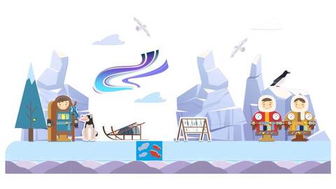 Декоративно-развивающая панель  «Северное сияние» 5 метров