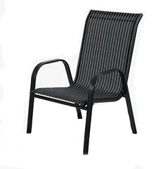 Стул к набору Сан-Ремо арт.ZRC032/С2, черный с белой полоской  "Garden story"