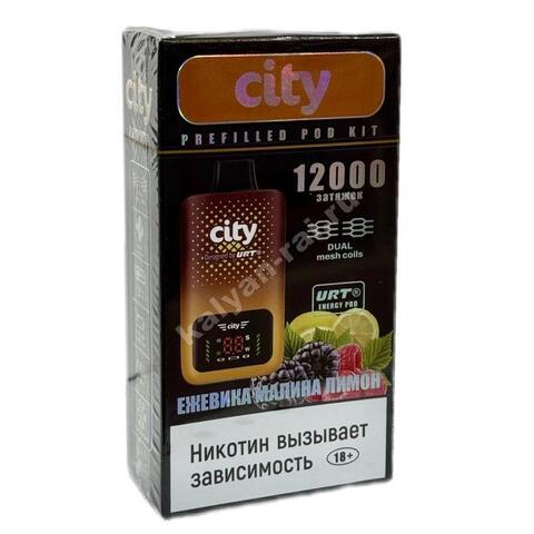 City Energy Pro URT POD Kit - Ежевика Малина Лимон 12000 затяжек