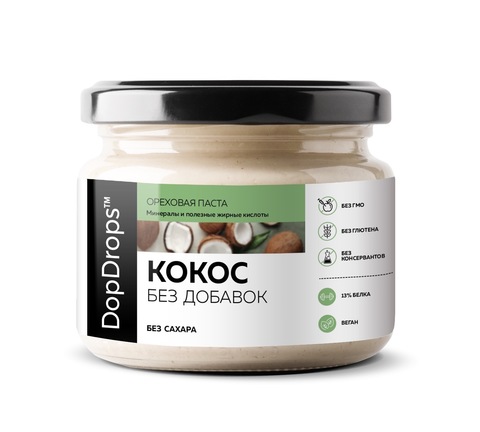 DopDrops Паста Кокосовая Без Добавок 250г