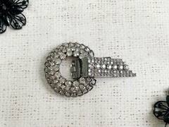 Застежки шубные со стразами, р. 7,5х5 см