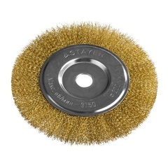 STAYER 200 мм, витая стальная латунированная проволока 0.3 мм, щетка дисковая для УШМ, Professional (35122-200)