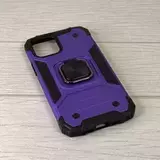 Противоударный чехол Strong Armour Case с кольцом для iPhone 12 (Фиолетовый)