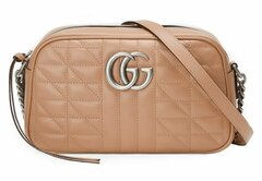Сумка на плечо Gucci GG Marmont маленького размера персиковый