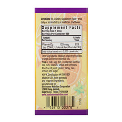 Bluebonnet Nutrition, капли витамина D3, с натуральным цитрусовым вкусом, 5000 МЕ, 30 мл (1 жидкая унция)