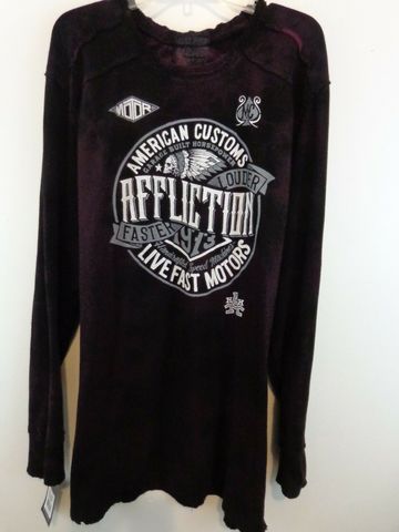 Affliction | Пуловер двусторонний Brixton Tribe A22403 обратная сторона перед с надписью