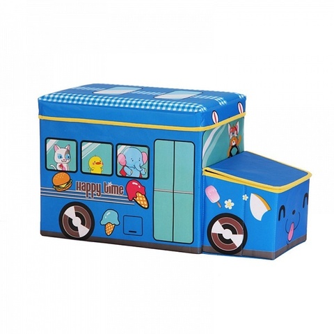 Коробка для хранения игрушек и вещей Blonder Home Happy Time Blue BUS/88