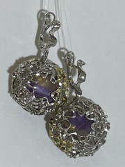 Аметрин (серьги из серебра)