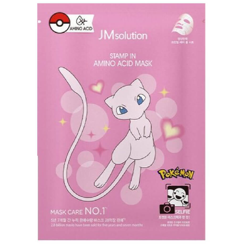 Тканевая маска для лица с аминокислотами Мью JM Solution POKEMON Stamp in Amino Acid Mask, 30 мл