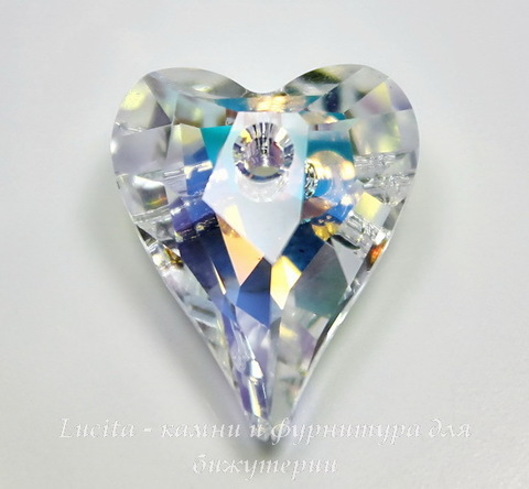6240 Подвеска Сваровски Сердечко Wild Heart Crystal AB (12 мм)