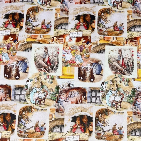 ПРЕДЗАКАЗ, СЕМЕЙСТВО КРОЛИКОВ, 100% хлопок Handmade Fabrics