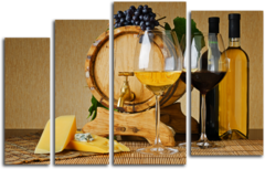Модульная картина "Бочка с вином"