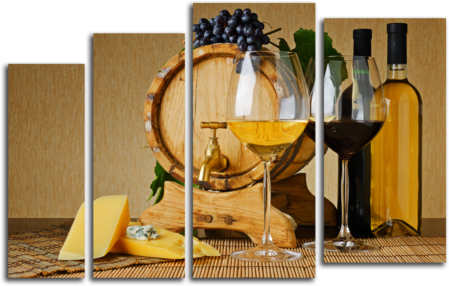 Еда Модульная картина "Бочка с вином" М561.png