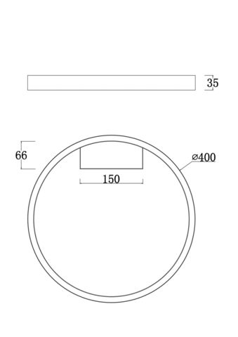 Потолочный светильник Technical Rim MOD058CL-L25BS4K