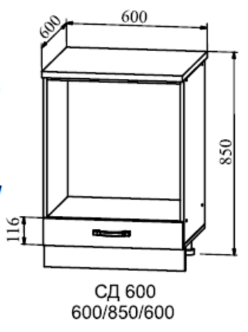 Кухня Капля шкаф нижний духовой