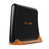 MikroTik hAP mini with 650MHz CPU, 32MB RAM, 3xLAN, built-in 2.4Ghz 802.11b/g/n 2x2 two chain wireless with integrated antennas, RouterOS L4, tower case, PSU