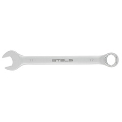15213 Ключ комбинированный, 17 мм, CrV, матовый хром//Stels