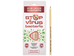 Карандаши цветные KOH-I-NOOR STOP VIRUS BACTERIA 3182 N, 12цв, картон.упак. с подвесом