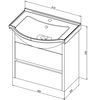 Aquanet 243667 Компл.2 - Тумба Сидней 60 цв.белый глянец (раковина Аква) (243667)