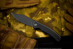 Нож Civivi Sinisys C20039-1 сталь 14C28N Black Stonewashed рукоять Black Coarse G10