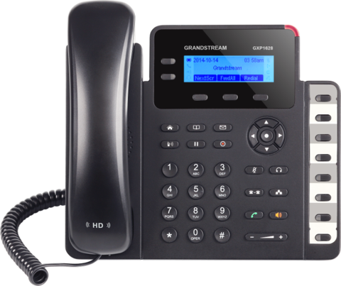 Grandstream GXP1628 - IP телефон. 2 SIP аккаунта, 2 линии, есть подсветка экрана, PoE, (1GbE)Gigabit Ethernet, 8 BLF