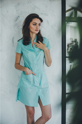 Халат женский м19-2 toray стретч мятаSZ7