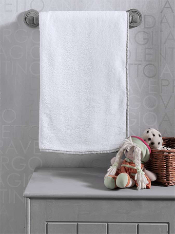 Плед велсофт "BLOSSOM LINEN", 100% полиэстер, размер 80*120 см (white)