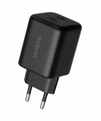 Зардяное устройство UGREEN X525 (65057) 45W 2-Port GaN Fast Charger EU, черный