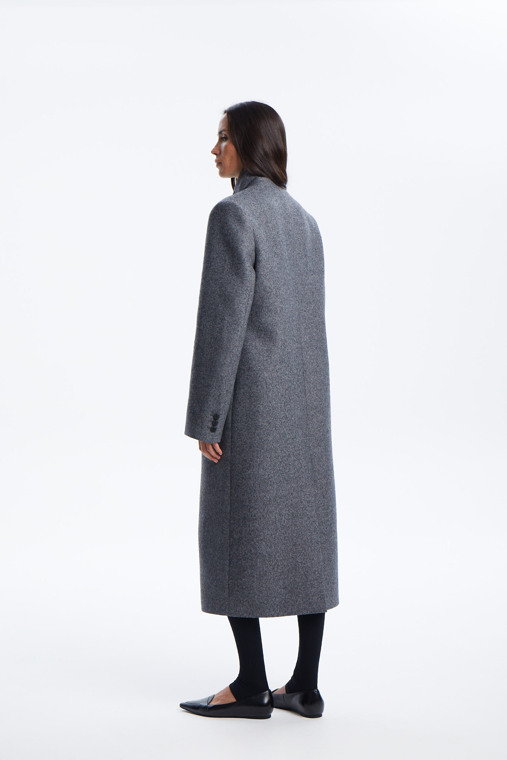 Пальто прямое, Серый