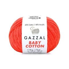 GAZZAL BABY COTTON (60% хлопок, 40% акрил, 50гр/165м)